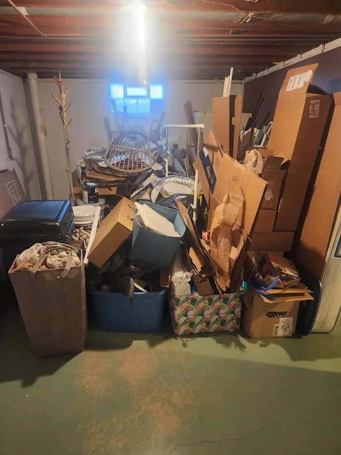 Roll-off dumpster container at job site for Concrete Dumpster Rental in Villa Park